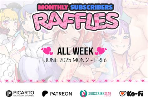 Monthly Stream Subscriber Raffles By Elotika Hentai Foundry