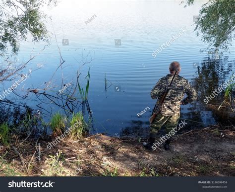 Hunter Camouflage Clothes Rifle Rubber Boots Stock Photo 2186098459 | Shutterstock