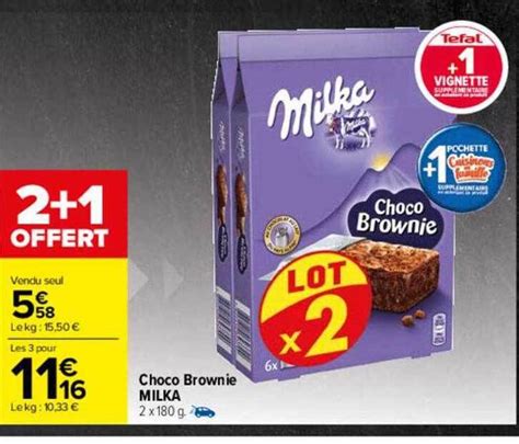 Promo Choco Brownie Milka Chez Carrefour Drive