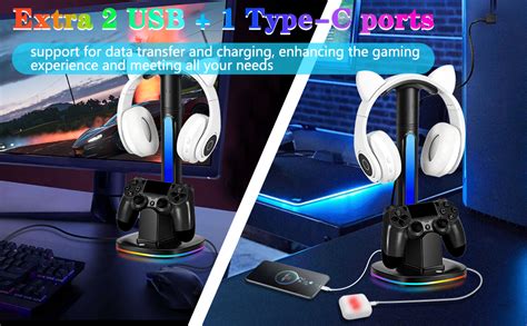 Amazon Ps Controller Charger With Rgb Headphone Stand Jdgpokoo