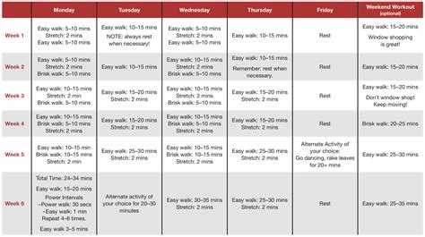 basic walking plan