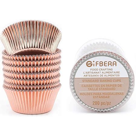 Amazon Gifbera Mini Rose Gold Foil Cupcake Liners Metallic Baking