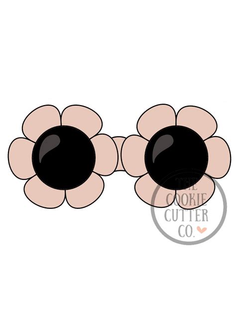 Flower Glasses Cookie Cutter The Cookie Cutter Co