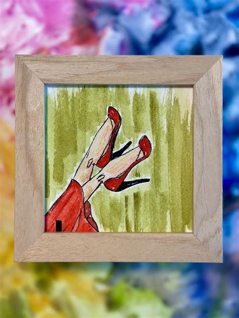 Original Red Hot Heels Fashion Art American Artist Etsy