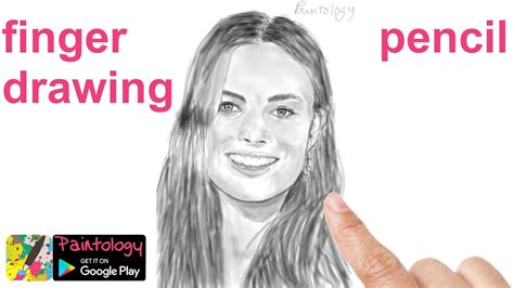 Learn Finger Pencil Drawing On Your Phone Draw A Portrait Of Actress