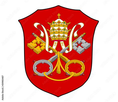 Holy See Coat Of Arms Stock Illustration Adobe Stock