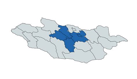 Mongolia Coloured Map - Travelling Welshman
