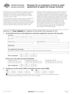 Fillable Online Ato Gov Request For An Extension Of Time To Seek