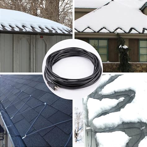 Buy Pamase Roof Gutter Downspout Snow De Icing Cable Kit 30ft De Icing Heating Cable 120v