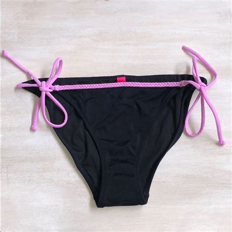 Victorias Secret String Tie Bikini Bottom Sz S Gem