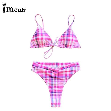 C Imcute Womens Bikini Pcs Sexy Sling Puck Up Underwear Thong