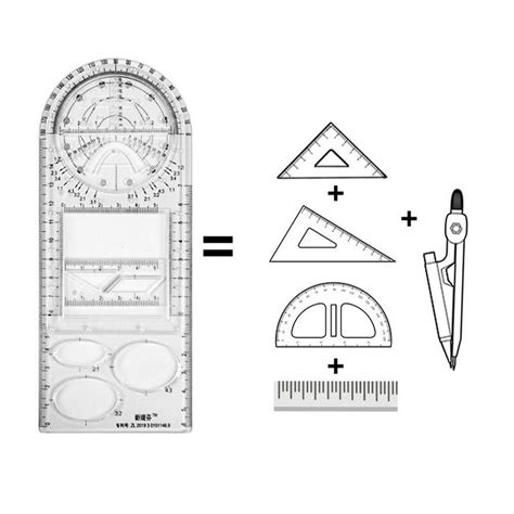 Regla De Dibujo De Matem Ticas Plantilla De Dibujo Geom Trica Clara