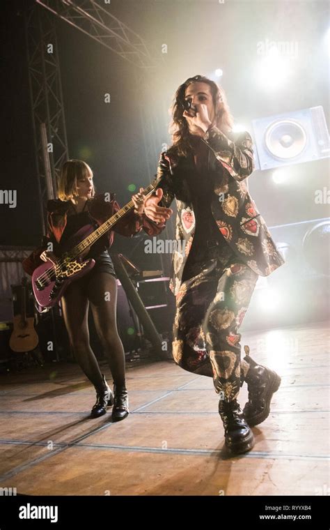 Fontaneto d'Agogna, Italy. 15th Mar, 2019. The Italian pop-rock band