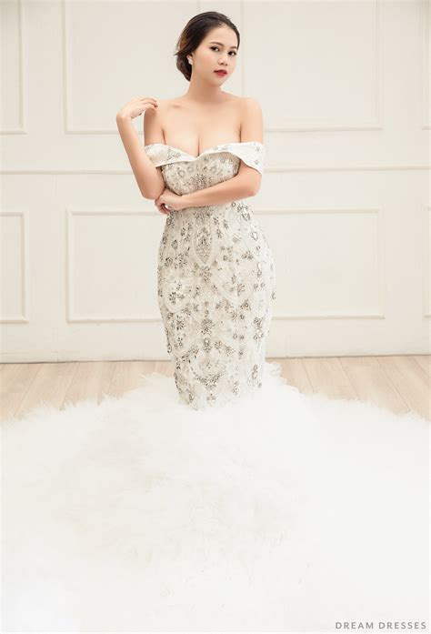 Rhinestones Embellished Mermaid Wedding Dress (#Breshawn) | Dream