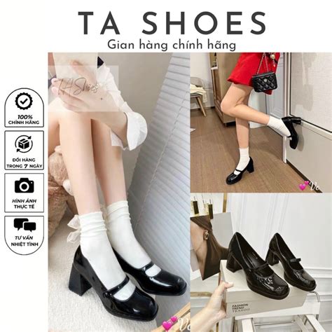 Giày Tiểu Thư Mary jane trơn quai ngang đế cao p Hàng Loại Fullbox hot hit phối set nào