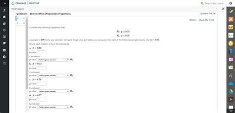 Solved CENGAGE MINDTAP Q Search This Course 9 5 Practice Chegg