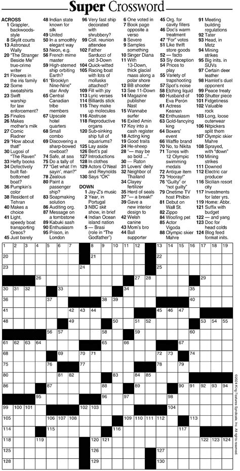 Super Crossword: Jan 25 — Your West Central Voice