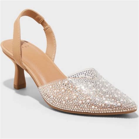 A New Day Shoes Target A New Day Nude Clear Embellished Crystal
