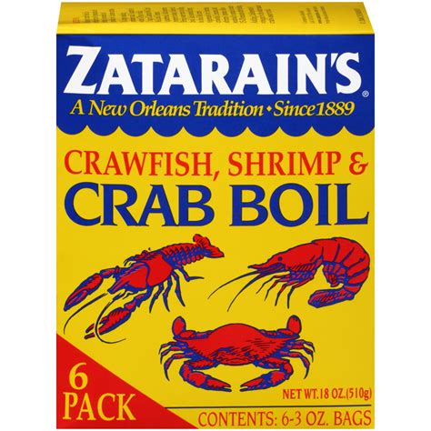 Zatarains Crawfish Shrimp And Crab Boil Pack Of 6 3 Oz