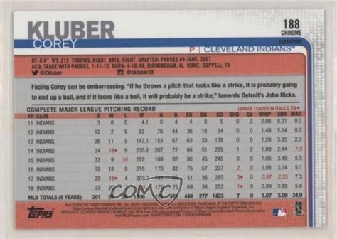 Topps Chrome Mega Box X Fractor Corey Kluber Ebay