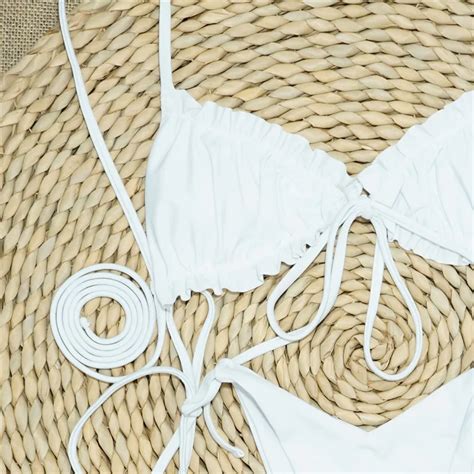 Ensemble Bikini Fronc Avec Volants Maillot De Bain Type X Sw