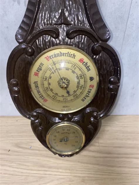 Ddr Fischer Original Altes Barometer Hygrometer Thermometer