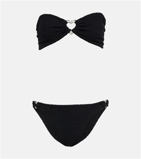 Hunza G Nicole Embellished Bikini Hunza G