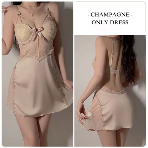 Jual Sexy Lingerie Satin Baju Tidur Sexy Wanita Lingerie Cup Bra Baju Tidur Wanita Lingerie