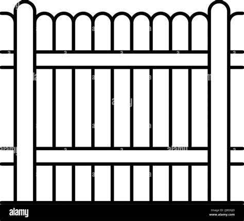 Wood Fence Line Icon Vector Illustration Stock Vector Image And Art Alamy