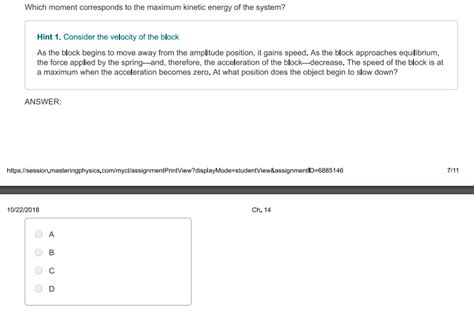 Solved Consider a harmonic oscillator at four different | Chegg.com