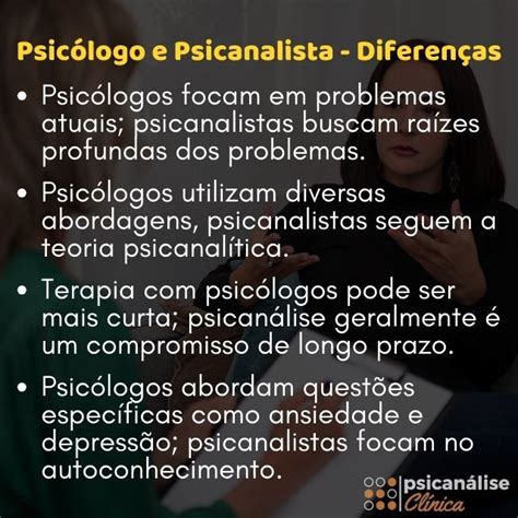 Diferen A Entre Psicanalista E Psic Logo Psican Lise Cl Nica