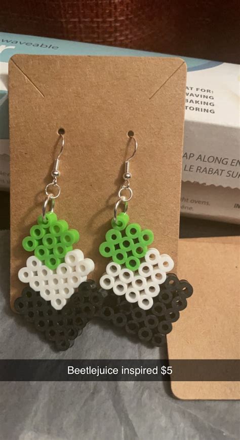 Perler Bead Earrings Multi Color Etsy