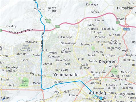 Ankara Yenimahalle Yakacık Arası Kaç Kilometre