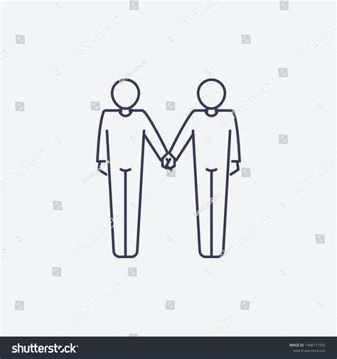 Outline Gay Icon Illustration Isolated Vector Stock Vector Royalty Free 1408771955 Shutterstock