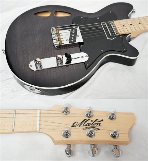 Yahooオークション Maton Ms T Byrd Ghost Black フレイムメイプル