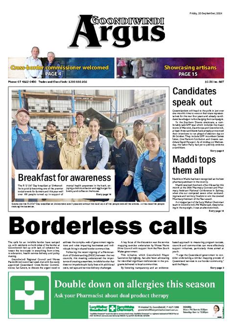 Goondiwindi Argus 20th September 2024 Goondiwindi Argus