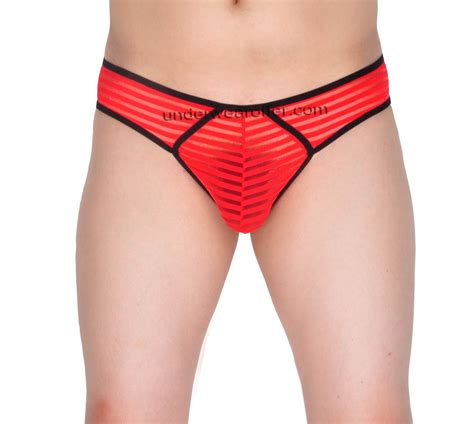 Men S Transparent Mesh Striped Bikini Boxers Underwear Pouch Mini Bikini Sheer Micro Boxers MU