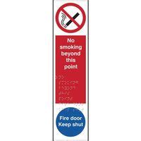 Shop Slingsby No Smoking Beyond This Point Fire Door Keep Shut Sign