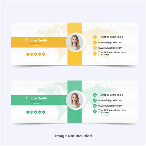 Шаблон подписи электронного письма или нижний колонтитул электронного ...