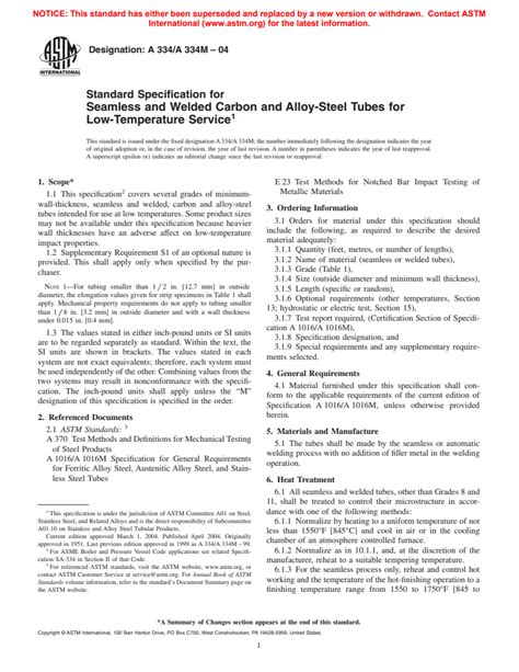 Astm A A M Standard Specification For Seamless And Welded