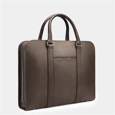 Palissy Slim Leather Briefcase · Carlfriedrik Mens Leather Laptop Bag