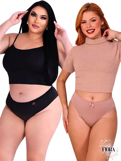 Kit Calcinhas Do Ao Plus Size Adulto Feminina Microfibra Lingerie Luxo Confort Vel