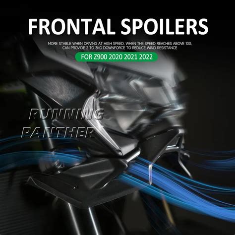 Z Motorcycle Downforce Naked Front Frontal Spoilers Winglet Aerodynamic Wing Spoiler Kit For