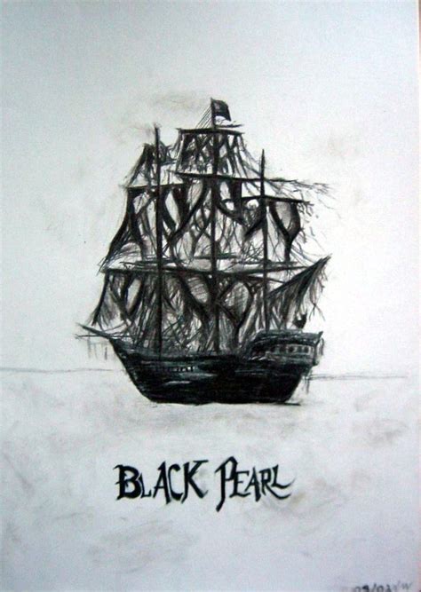 Black Pearl Ship Drawing At Explore Collection Of