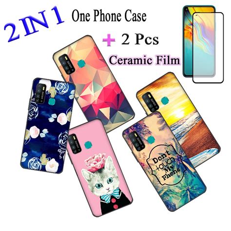In Infinix Hot X C X X D Painted Pattern Slim Soft Silicone Cartoon Case With