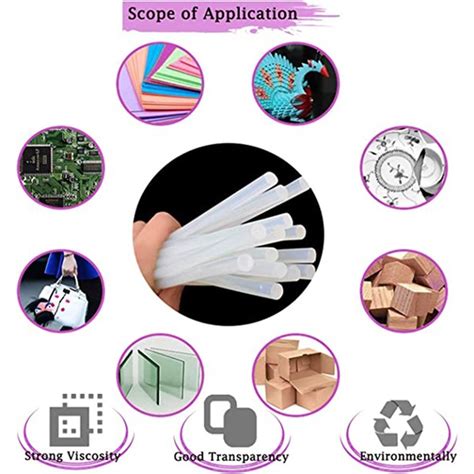 100Pcs Hot Melt Glue Sticks 7 190mm High Viscosity Transparent Hot Melt Adhesive Strip Glue