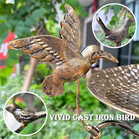 Snapklik Deck Mounted Bird Bath For Outdoors Metal Bird Baths