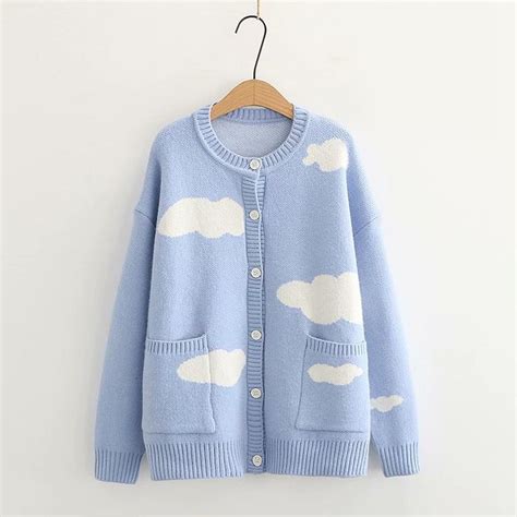 Harajuku Cute Cloud Cardigan Sweater From Harajuku Fashion Fashion