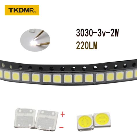 TKDMR 100 50pcs LED Backlight High Power LED 2W 3030 3V Cool White