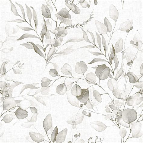 Amazon.com: Naphite Floral Wallpaper Peel and Stick Wallpaper for Bedroom Grey Floral Wallpaper ...